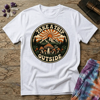 Printify T-Shirt Take A Trip Outside Mushroom T-Shirt Mushroom Magic Mushroom T-Shirt