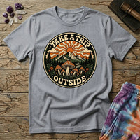 Printify T-Shirt Take A Trip Outside Mushroom T-Shirt Mushroom Magic Mushroom T-Shirt