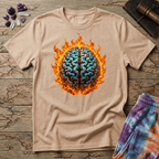 Printify T-Shirt The Brain On Fire T-Shirt Mushroom Magic Mushroom T-Shirt
