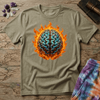 Printify T-Shirt The Brain On Fire T-Shirt Mushroom Magic Mushroom T-Shirt