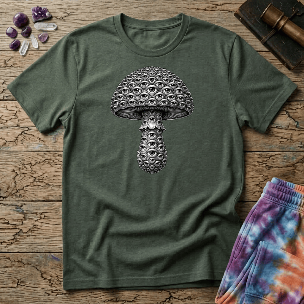 Printify T-Shirt The Eyes Have It Mushroom T-Shirt Mushroom Magic Mushroom T-Shirt