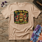Printify T-Shirt The Trip Ends But The Knowing Stays Too T-Shirt Mushroom Magic Mushroom T-Shirt