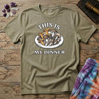 Printify T-Shirt This Is My Dinner Mushroom T-Shirt Mushroom Magic Mushroom T-Shirt