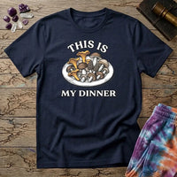 Printify T-Shirt This Is My Dinner Mushroom T-Shirt Mushroom Magic Mushroom T-Shirt
