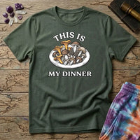 Printify T-Shirt This Is My Dinner Mushroom T-Shirt Mushroom Magic Mushroom T-Shirt
