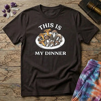 Printify T-Shirt This Is My Dinner Mushroom T-Shirt Mushroom Magic Mushroom T-Shirt