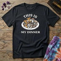 Printify T-Shirt This Is My Dinner Mushroom T-Shirt Mushroom Magic Mushroom T-Shirt