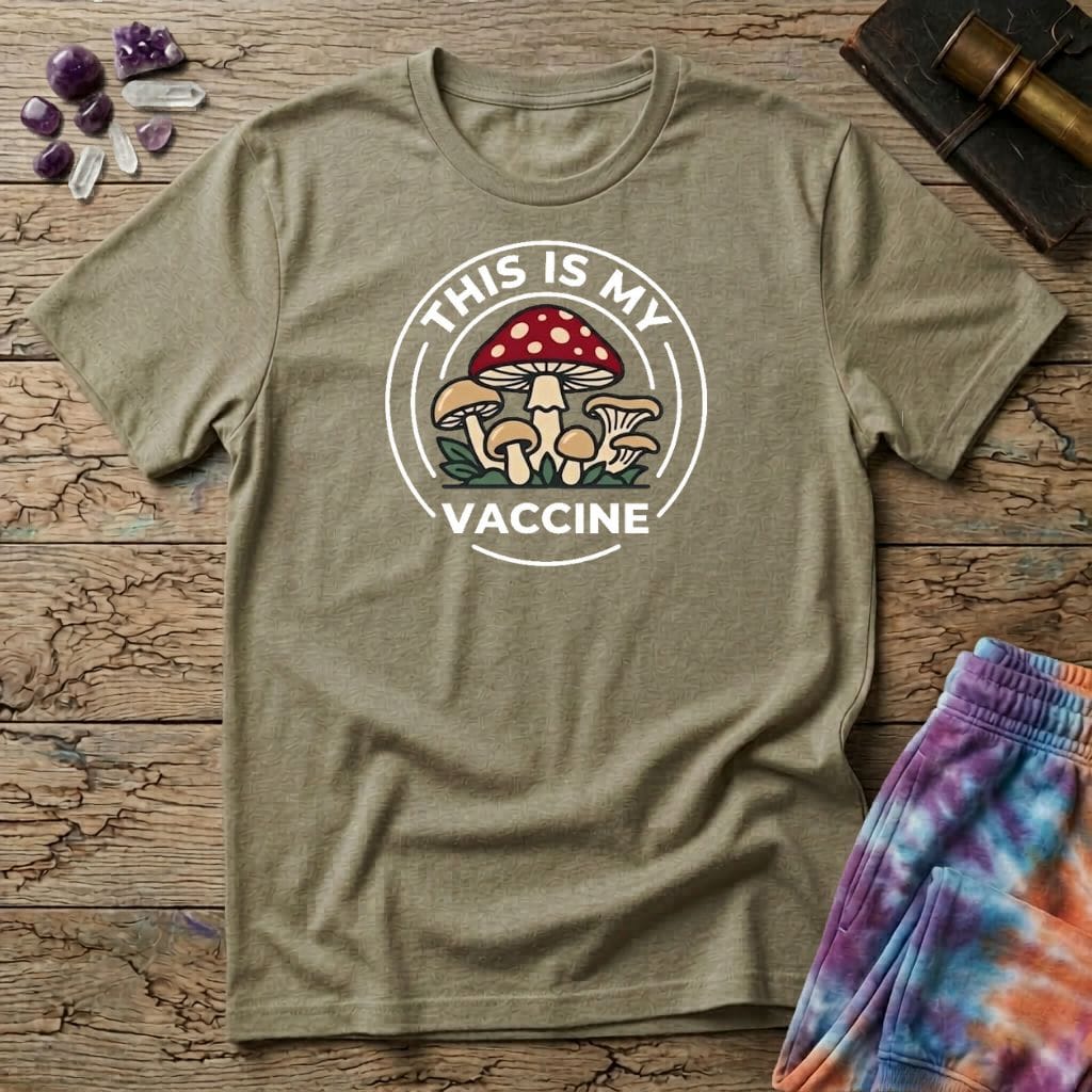 Printify T-Shirt This Is My Vac Mushroom Thrice T-Shirt Mushroom Magic Mushroom T-Shirt