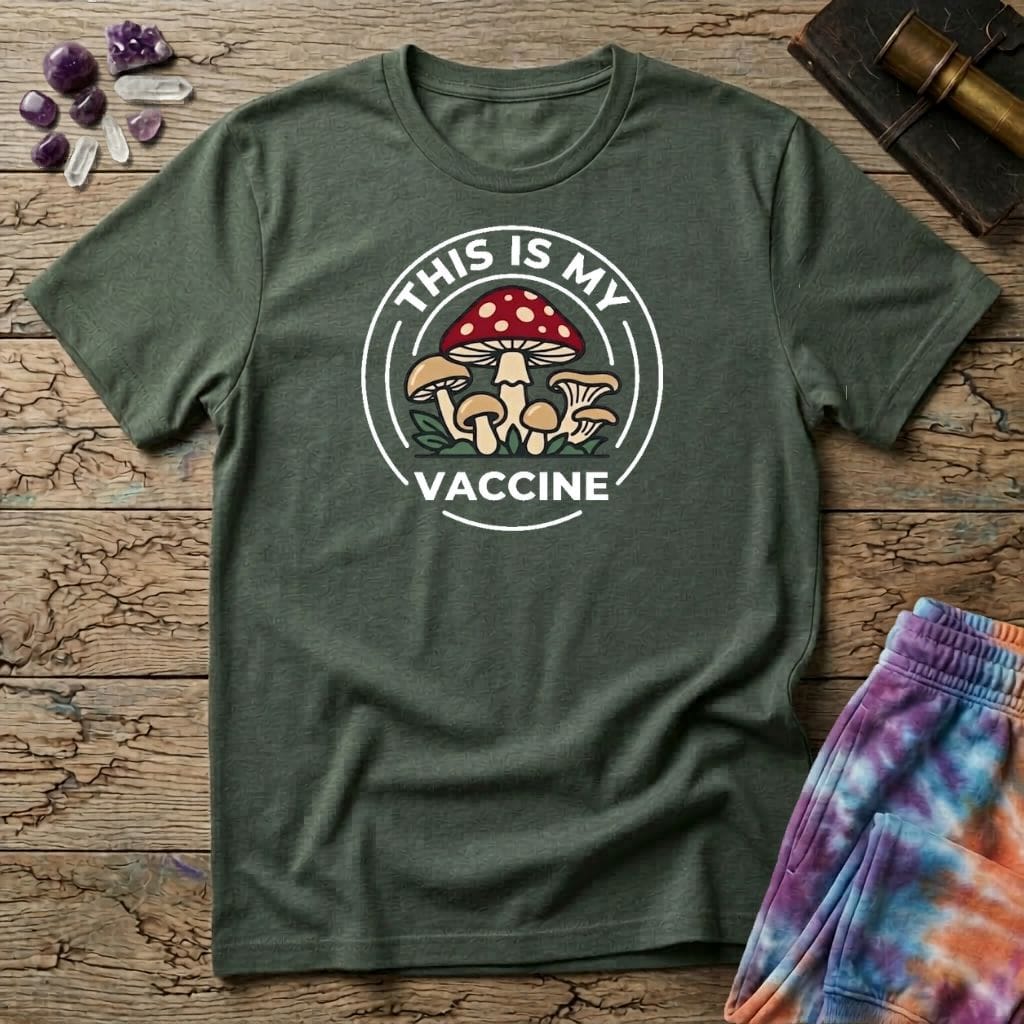 Printify T-Shirt This Is My Vac Mushroom Thrice T-Shirt Mushroom Magic Mushroom T-Shirt