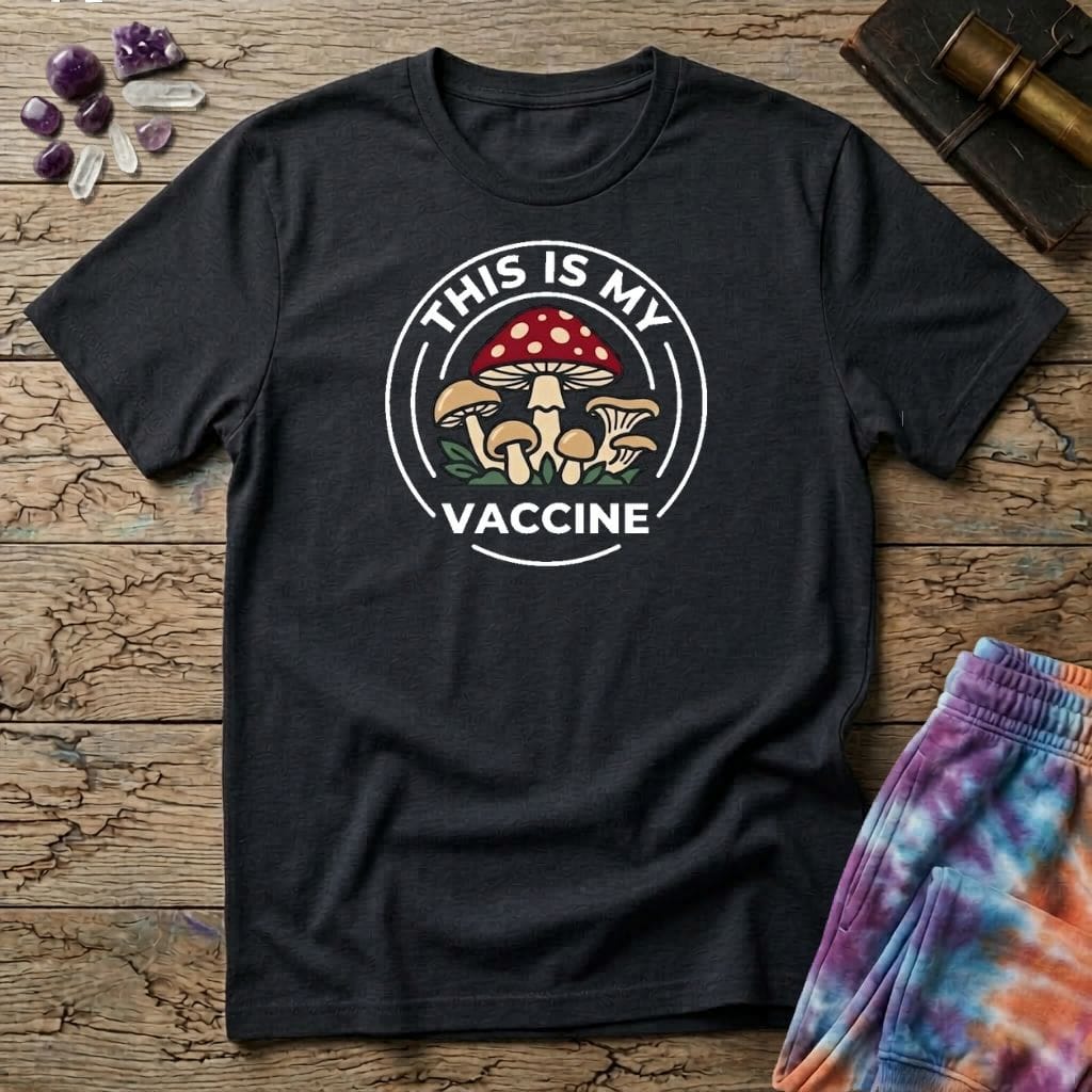 Printify T-Shirt This Is My Vac Mushroom Thrice T-Shirt Mushroom Magic Mushroom T-Shirt