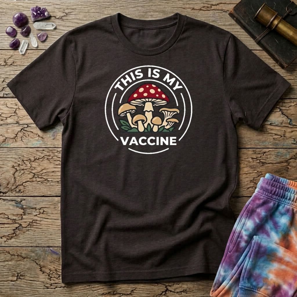 Printify T-Shirt This Is My Vac Mushroom Thrice T-Shirt Mushroom Magic Mushroom T-Shirt