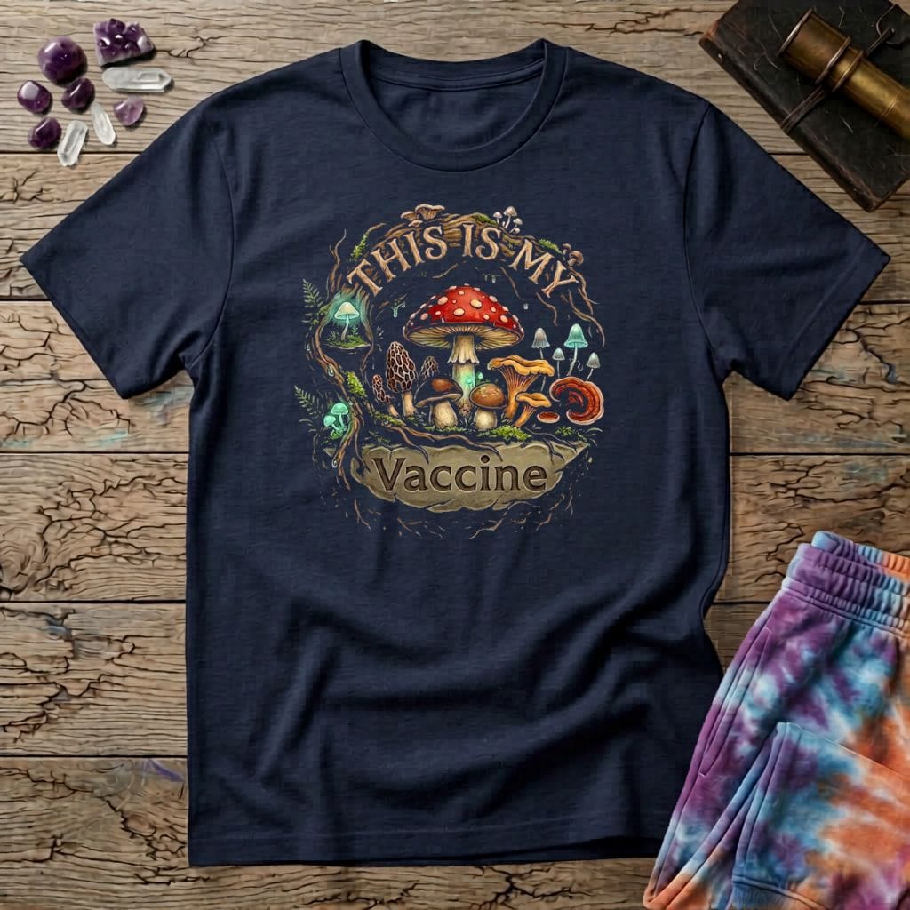 Printify T-Shirt This is My Vac Mushroom UNO T-Shirt Mushroom Magic Mushroom T-Shirt