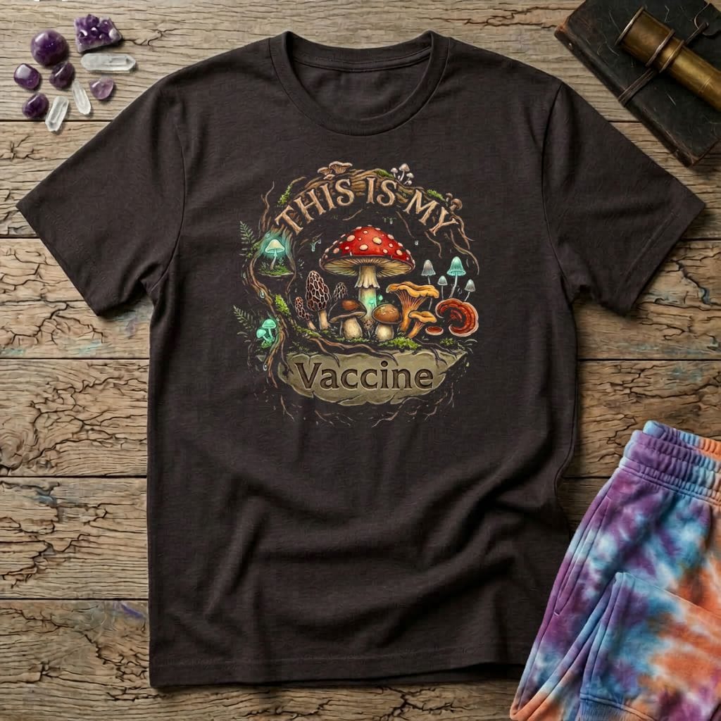 Printify T-Shirt This is My Vac Mushroom UNO T-Shirt Mushroom Magic Mushroom T-Shirt