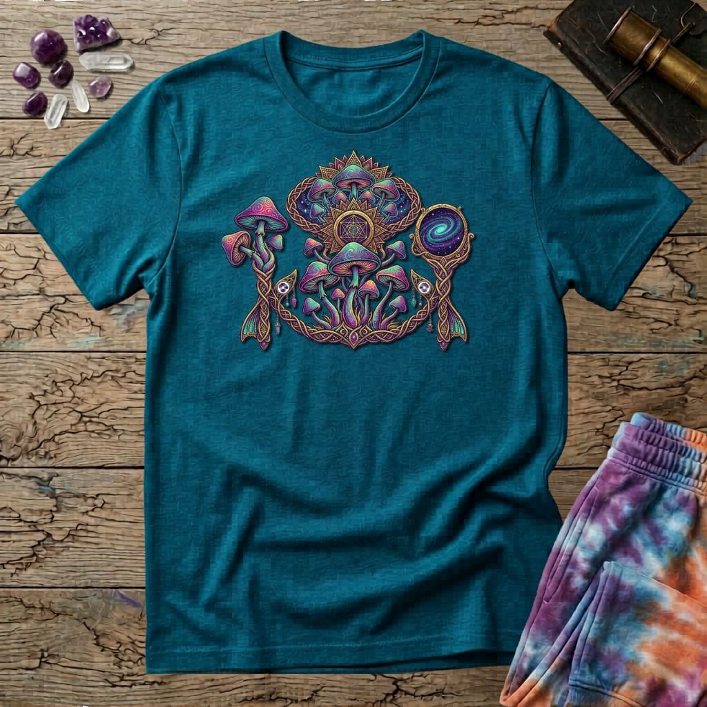 Printify T-Shirt Tribal Mushroom T-Shirt Mushroom Magic Mushroom T-Shirt