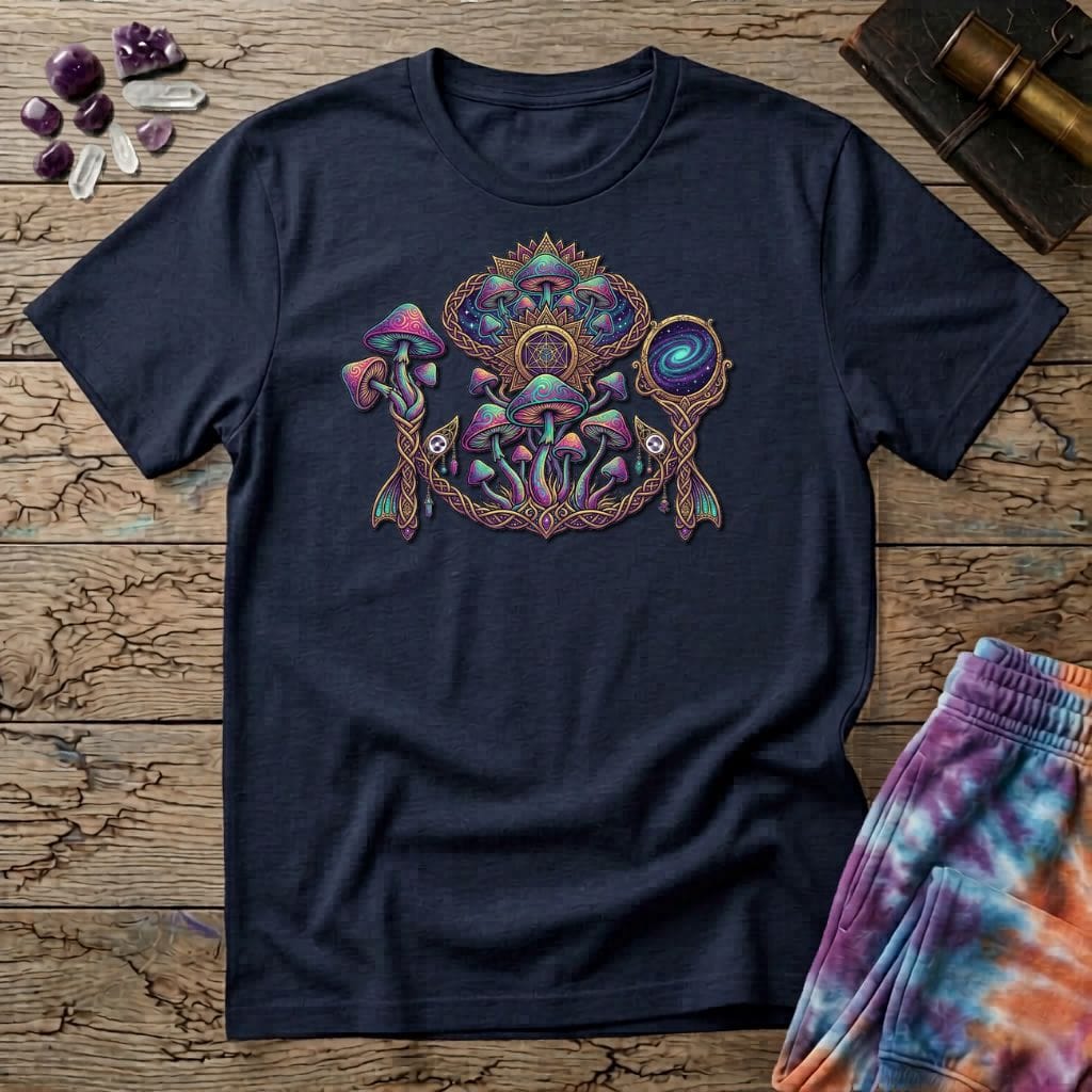 Printify T-Shirt Tribal Mushroom T-Shirt Mushroom Magic Mushroom T-Shirt