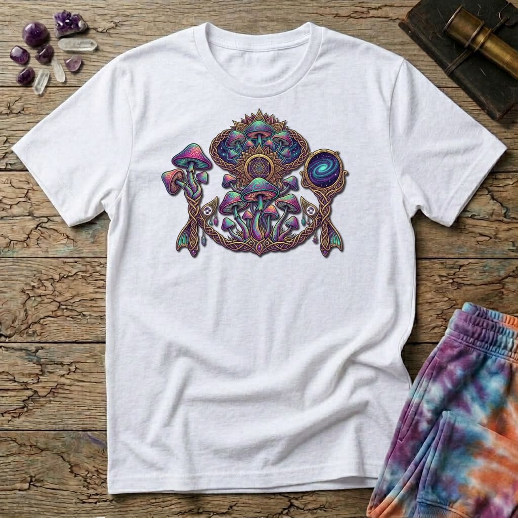 Printify T-Shirt Tribal Mushroom T-Shirt Mushroom Magic Mushroom T-Shirt