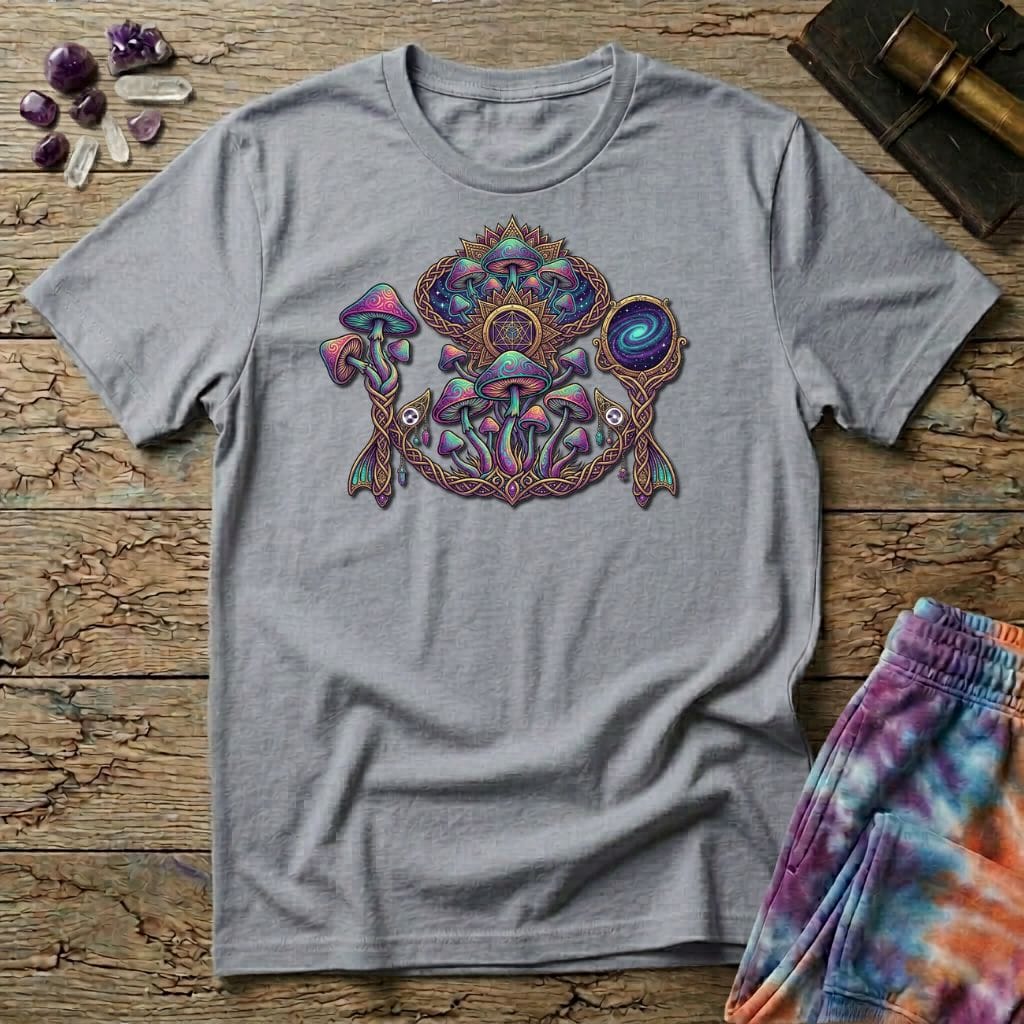 Printify T-Shirt Tribal Mushroom T-Shirt Mushroom Magic Mushroom T-Shirt