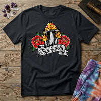 Printify T-Shirt Trip Safely Mushroom T-Shirt Mushroom Magic Mushroom T-Shirt