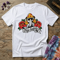 Printify T-Shirt Trip Safely Mushroom T-Shirt Mushroom Magic Mushroom T-Shirt