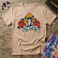 Printify T-Shirt Trip Safely Mushroom T-Shirt Mushroom Magic Mushroom T-Shirt