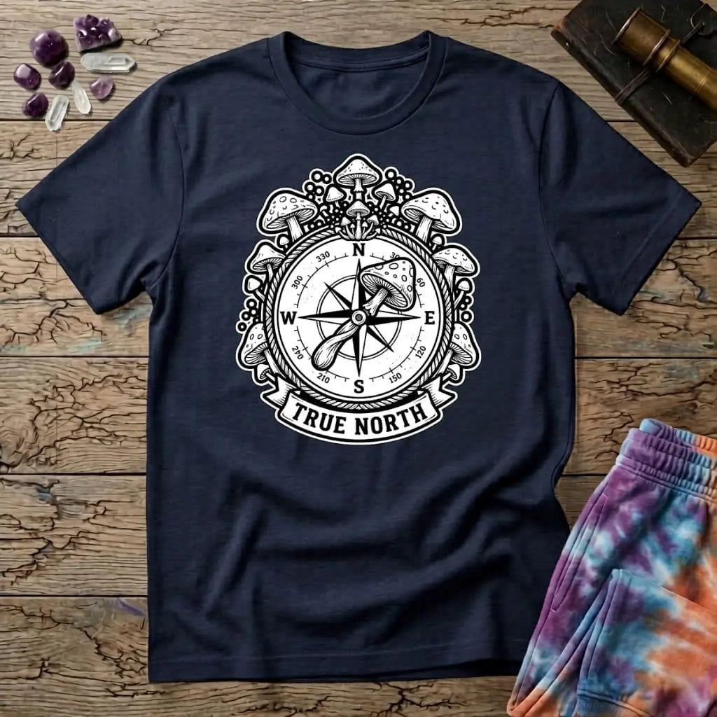 Printify T-Shirt True North Mushroom T-Shirt Mushroom Magic Mushroom T-Shirt