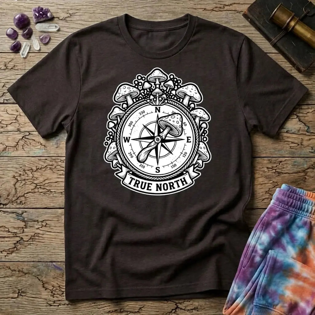 Printify T-Shirt True North Mushroom T-Shirt Mushroom Magic Mushroom T-Shirt