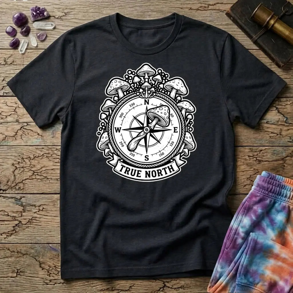 Printify T-Shirt True North Mushroom T-Shirt Mushroom Magic Mushroom T-Shirt
