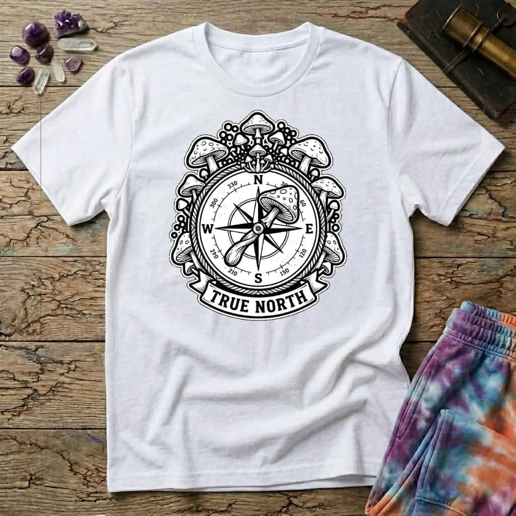 Printify T-Shirt True North Mushroom T-Shirt Mushroom Magic Mushroom T-Shirt