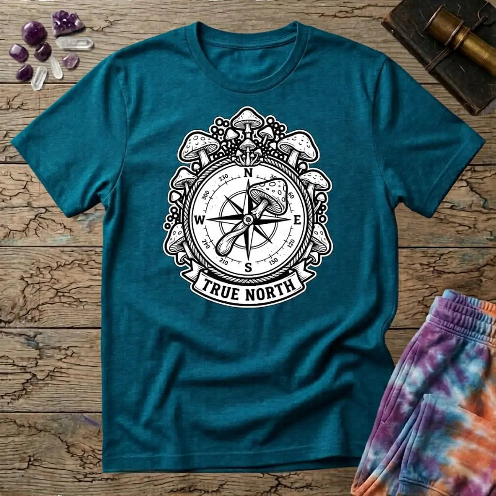 Printify T-Shirt True North Mushroom T-Shirt Mushroom Magic Mushroom T-Shirt