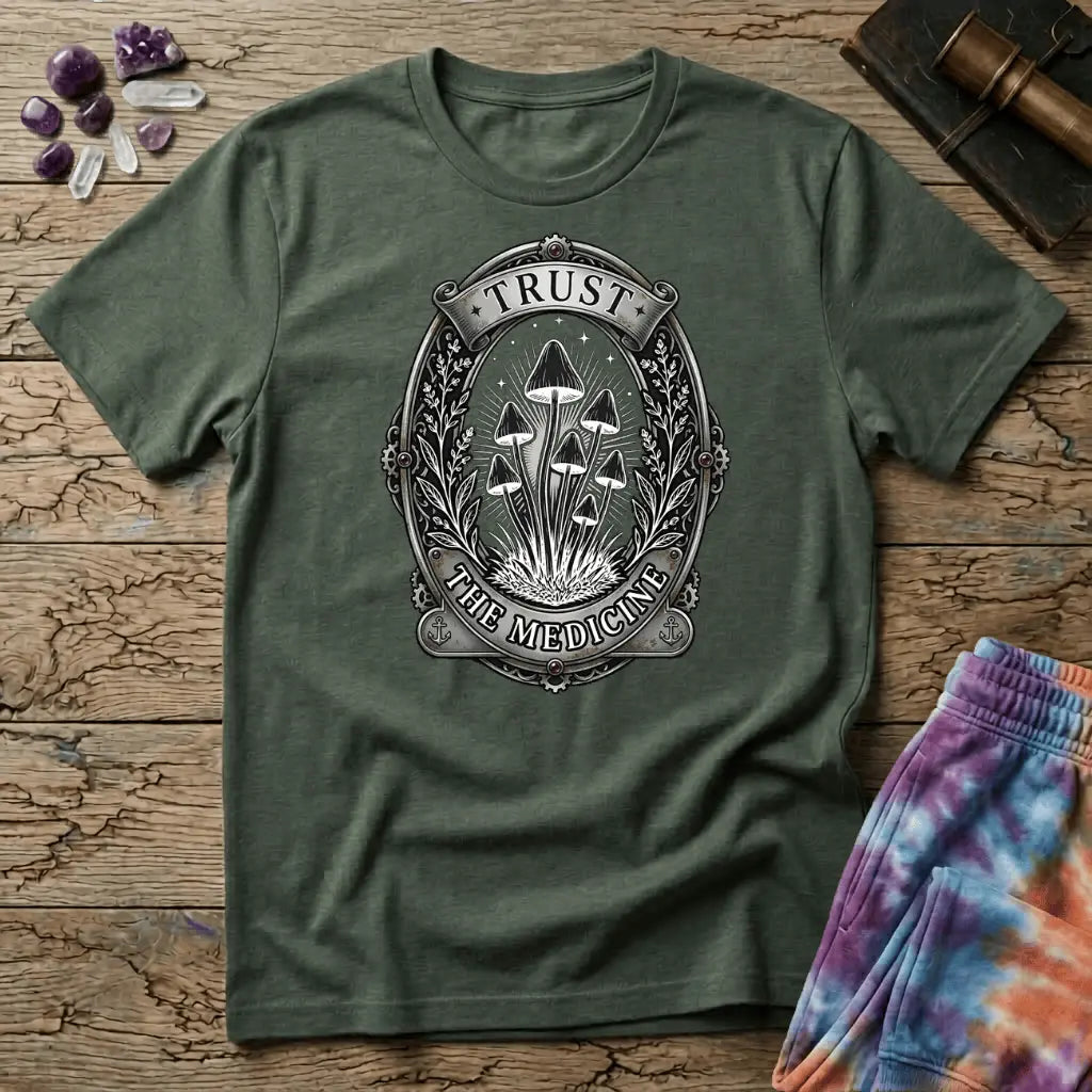 Printify T-Shirt Trust The Medicine Mushroom T-Shirt Mushroom Magic Mushroom T-Shirt