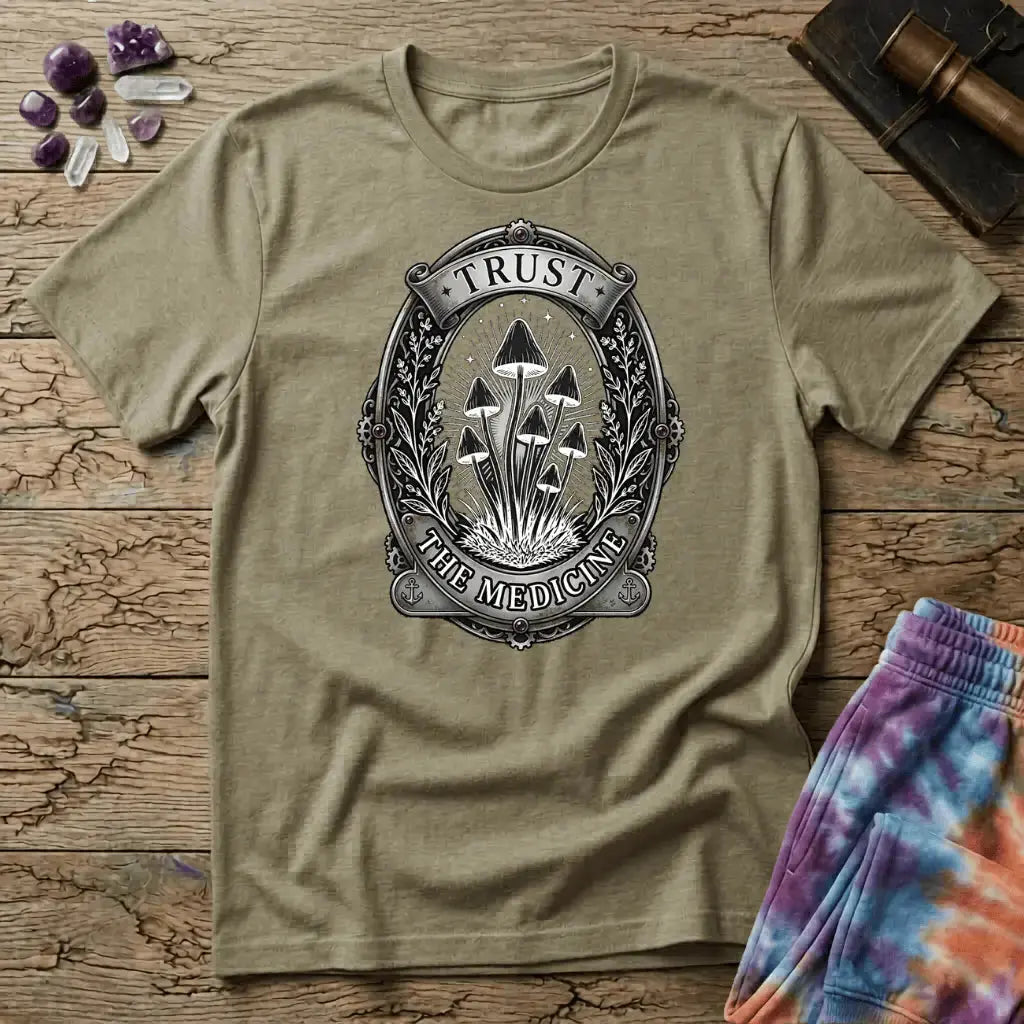Printify T-Shirt Trust The Medicine Mushroom T-Shirt Mushroom Magic Mushroom T-Shirt