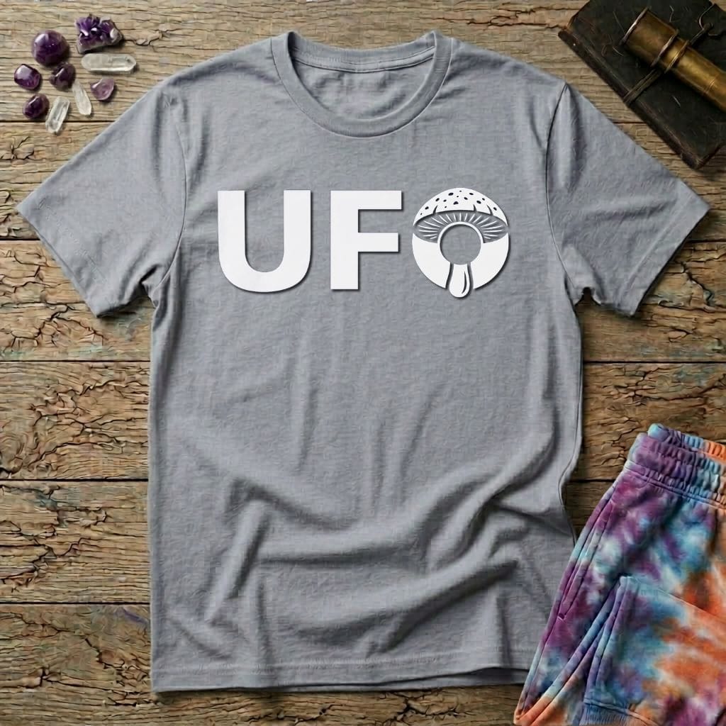 Printify T-Shirt UFO Mushroom T-Shirt Mushroom Magic Mushroom T-Shirt