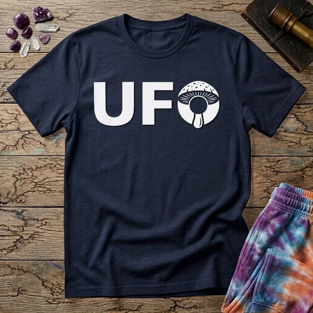 Printify T-Shirt UFO Mushroom T-Shirt Mushroom Magic Mushroom T-Shirt
