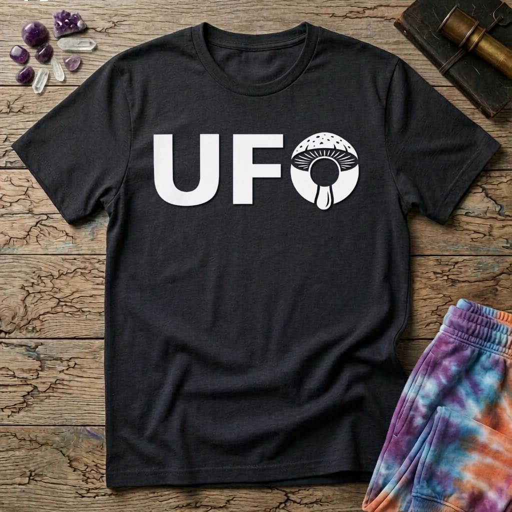 Printify T-Shirt UFO Mushroom T-Shirt Mushroom Magic Mushroom T-Shirt