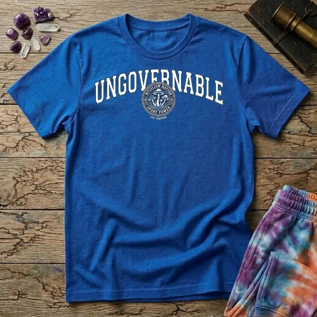 Printify T-Shirt Ungovernable Mycelium Nation T-Shirt Mushroom Magic Mushroom T-Shirt
