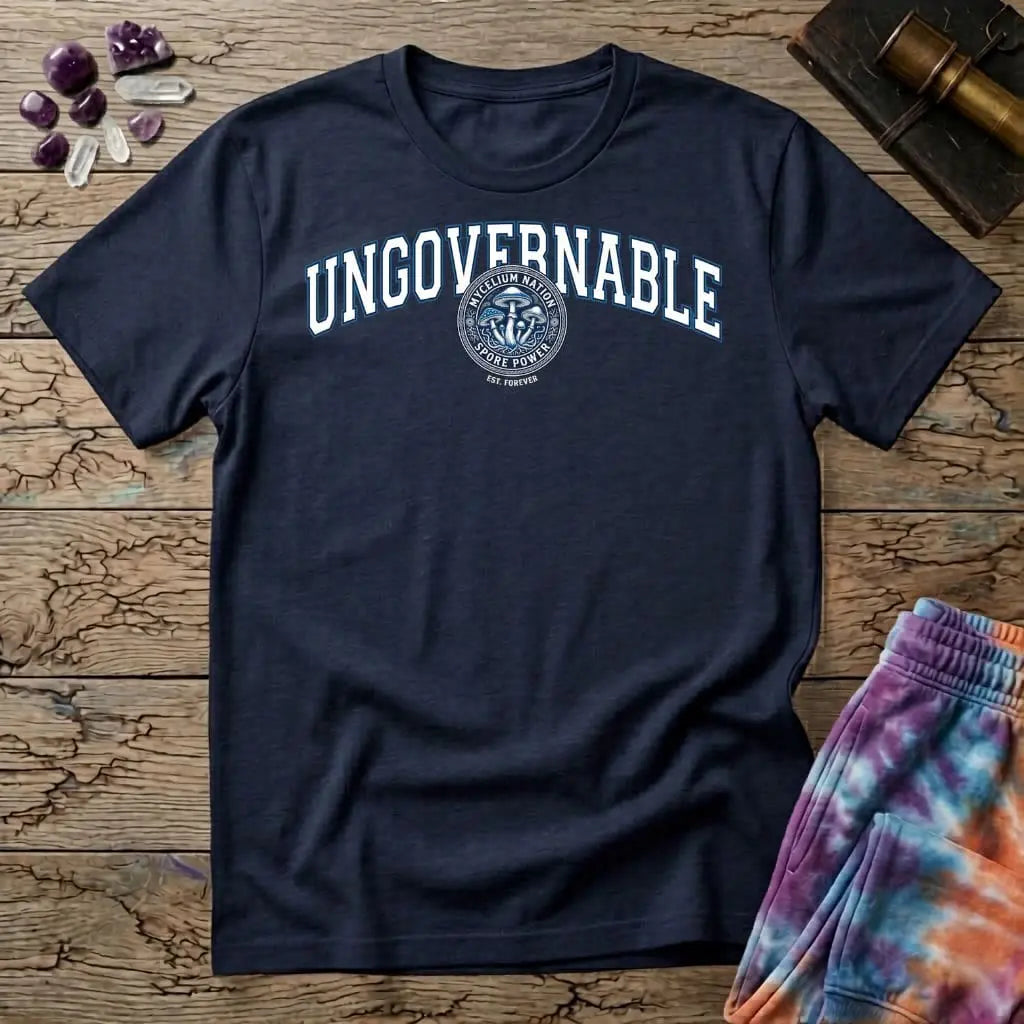 Printify T-Shirt Ungovernable Mycelium Nation T-Shirt Mushroom Magic Mushroom T-Shirt