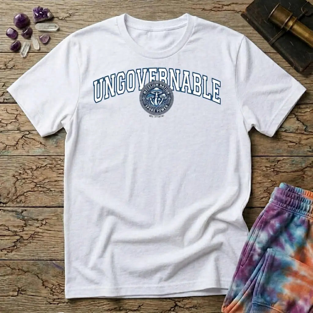 Printify T-Shirt Ungovernable Mycelium Nation T-Shirt Mushroom Magic Mushroom T-Shirt
