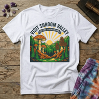 Printify T-Shirt Visit Shroom Valley T-Shirt Mushroom Magic Mushroom T-Shirt