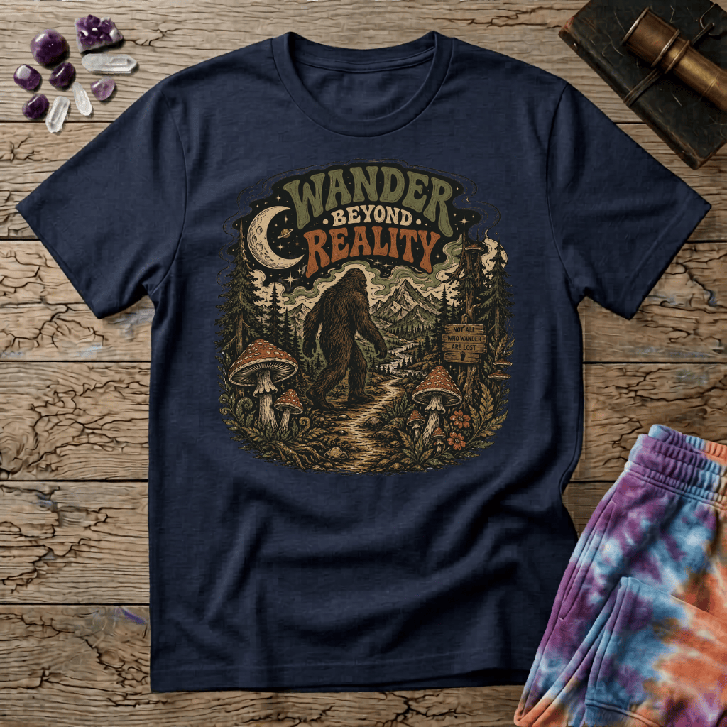 Printify T-Shirt Wander Beyond Reality Mushroom T-Shirt Mushroom Magic Mushroom T-Shirt