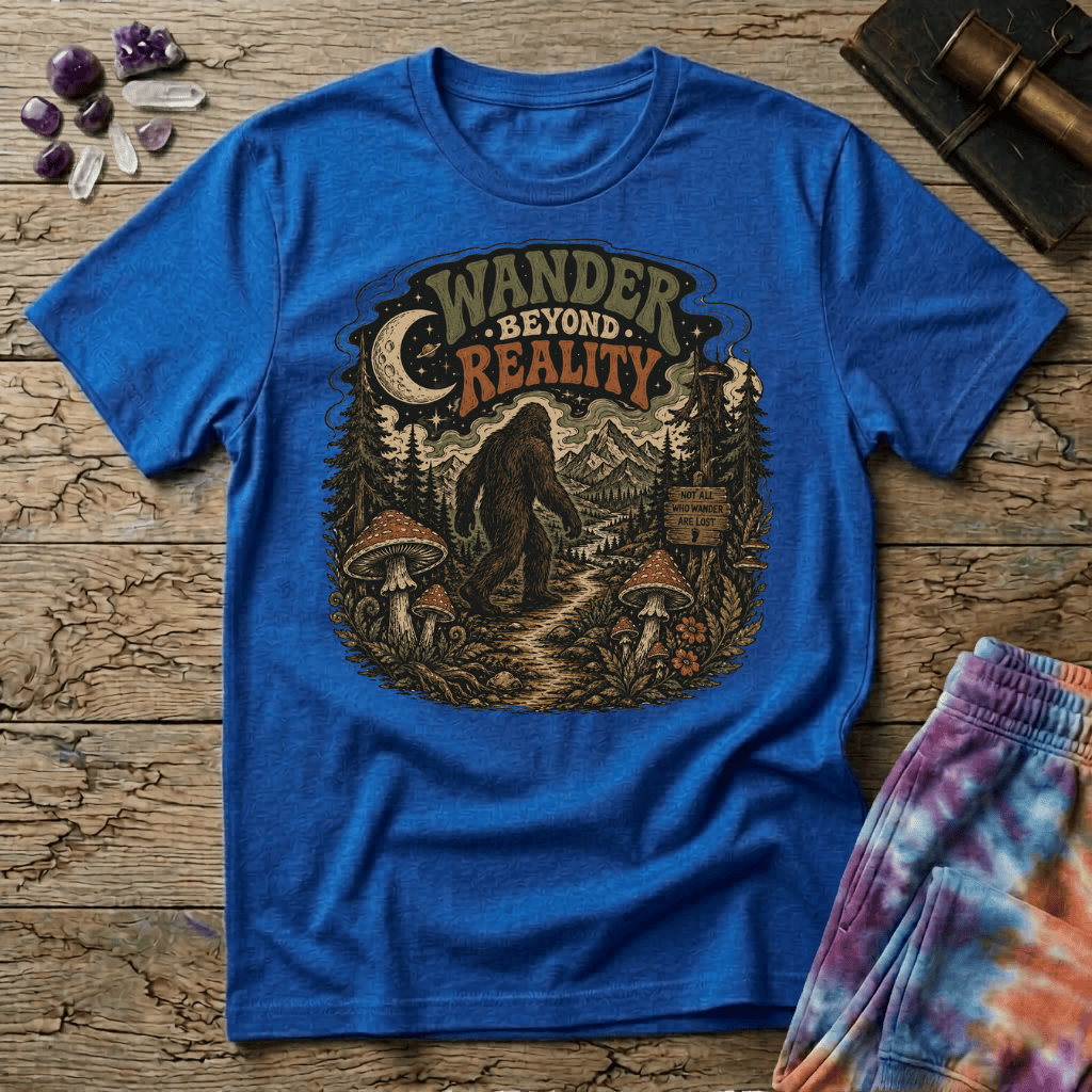 Printify T-Shirt Wander Beyond Reality Mushroom T-Shirt Mushroom Magic Mushroom T-Shirt