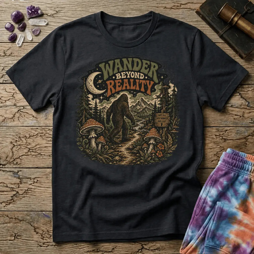 Printify T-Shirt Wander Beyond Reality Mushroom T-Shirt Mushroom Magic Mushroom T-Shirt