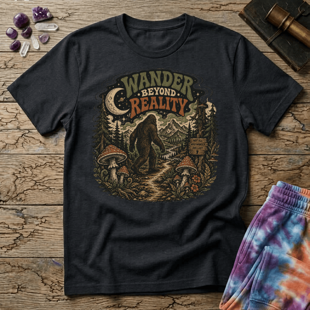 Printify T-Shirt Wander Beyond Reality Mushroom T-Shirt Mushroom Magic Mushroom T-Shirt