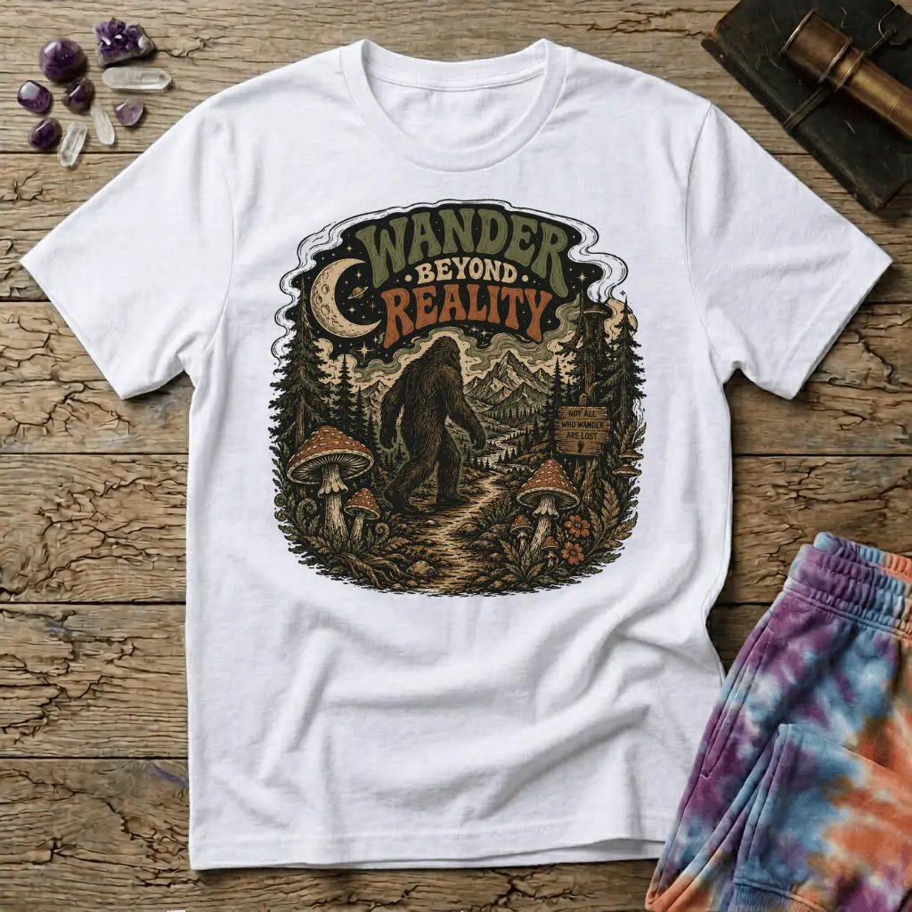 Printify T-Shirt Wander Beyond Reality Mushroom T-Shirt Mushroom Magic Mushroom T-Shirt