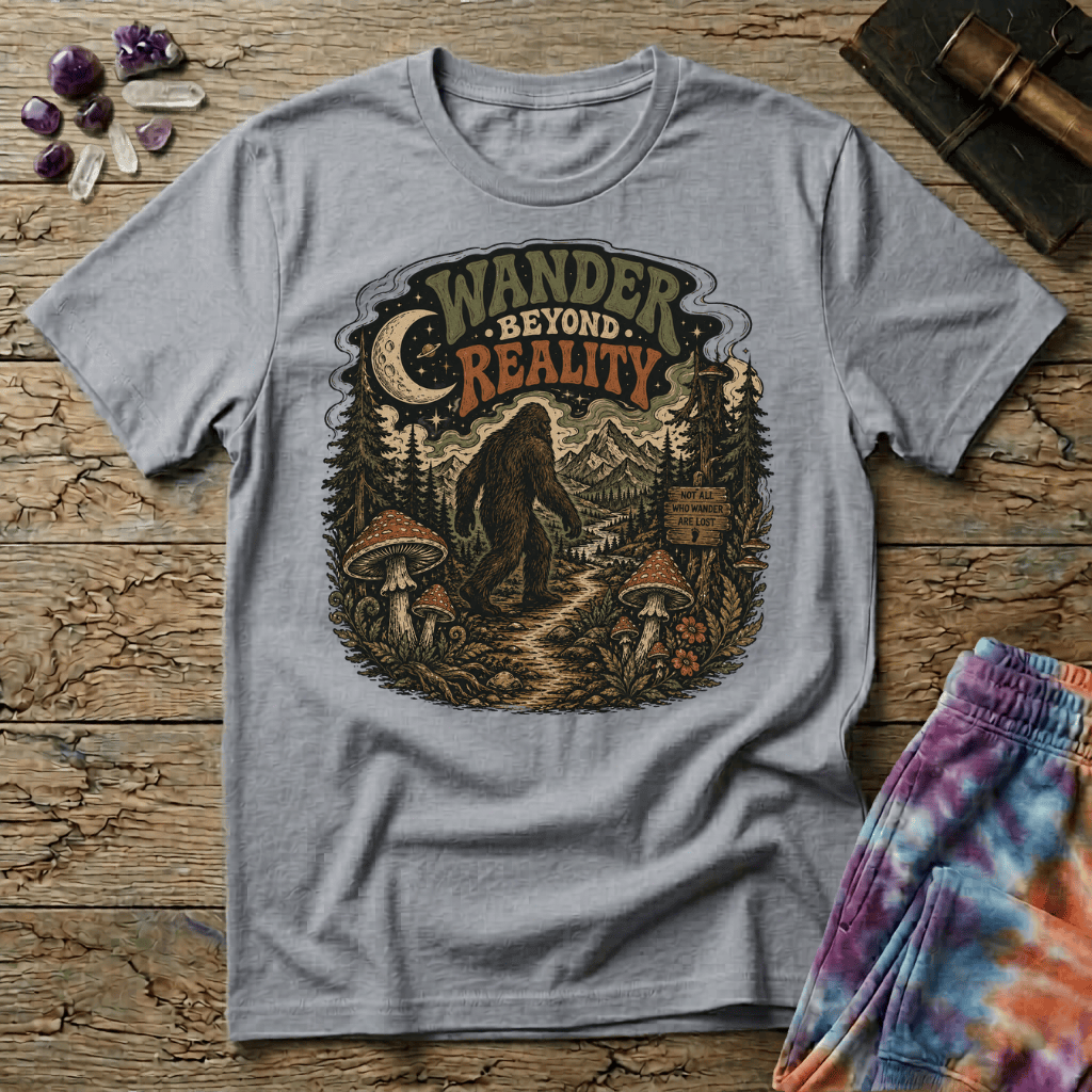 Printify T-Shirt Wander Beyond Reality Mushroom T-Shirt Mushroom Magic Mushroom T-Shirt