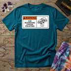 Printify T-Shirt Warning Our Mushrooms Contain Psilocybin T-Shirt Mushroom Magic Mushroom T-Shirt