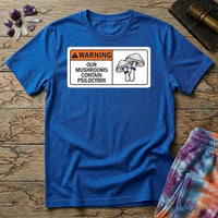 Printify T-Shirt Warning Our Mushrooms Contain Psilocybin T-Shirt Mushroom Magic Mushroom T-Shirt