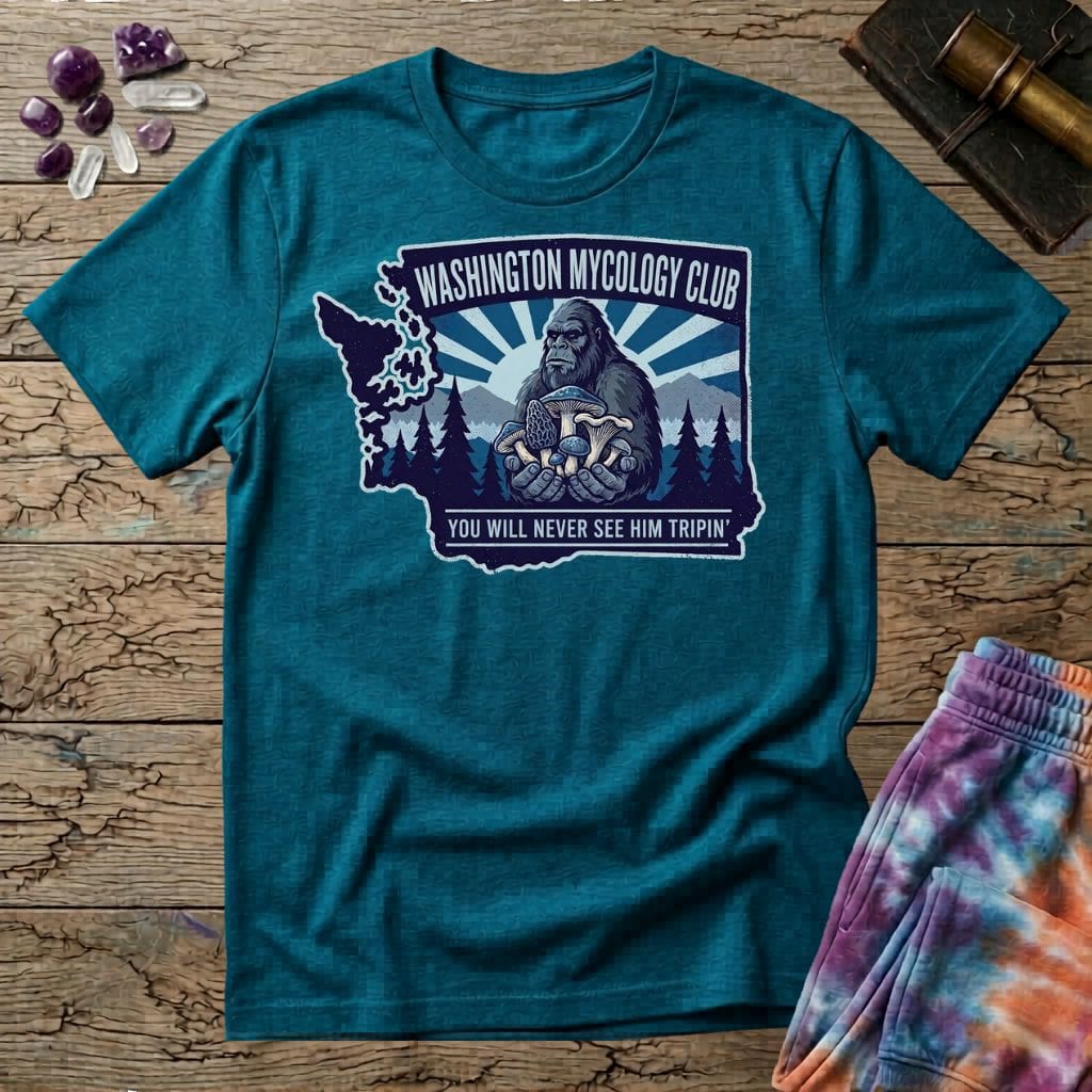 Printify T-Shirt Washington Mycology Club Mushroom T-Shirt Mushroom Magic Mushroom T-Shirt