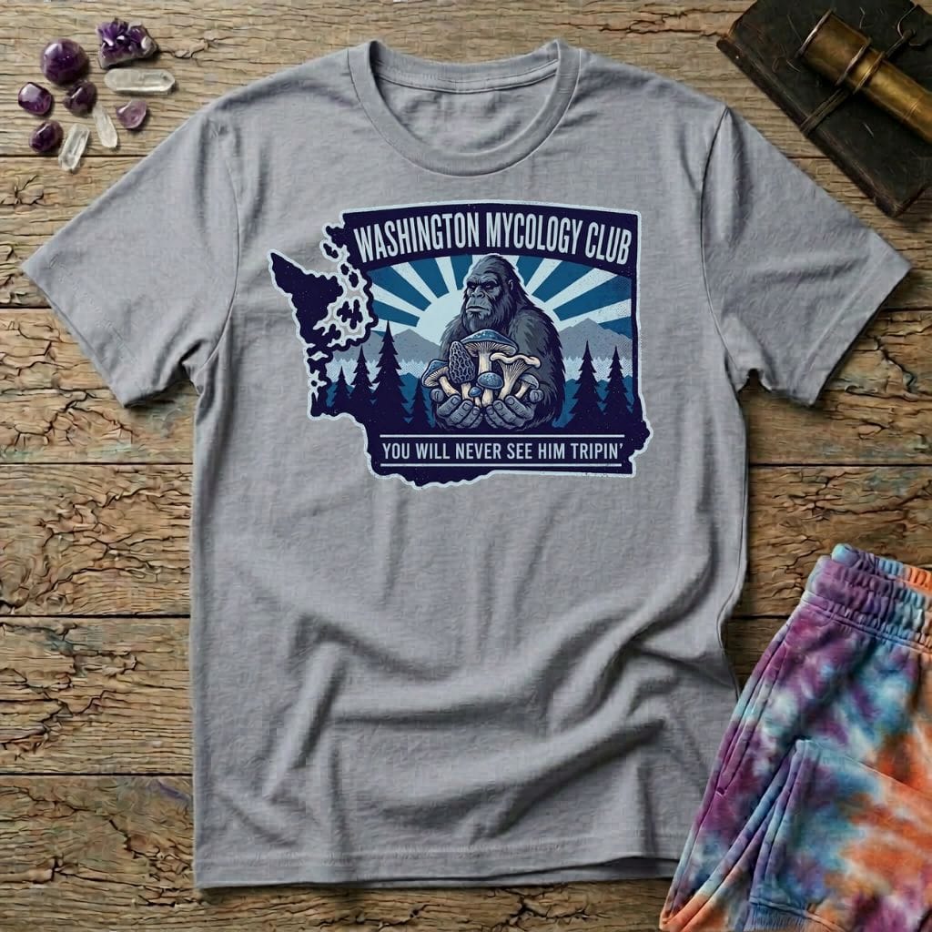 Printify T-Shirt Washington Mycology Club Mushroom T-Shirt Mushroom Magic Mushroom T-Shirt