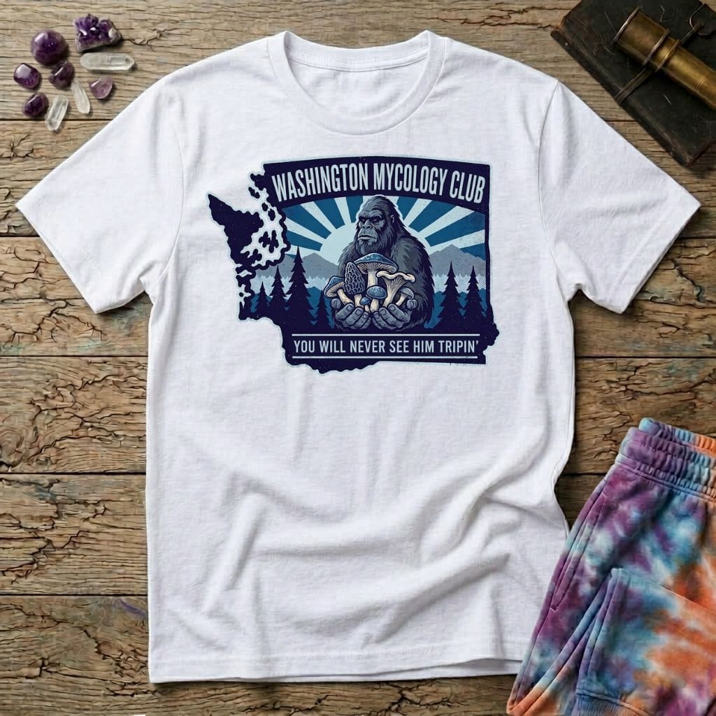 Printify T-Shirt Washington Mycology Club Mushroom T-Shirt Mushroom Magic Mushroom T-Shirt