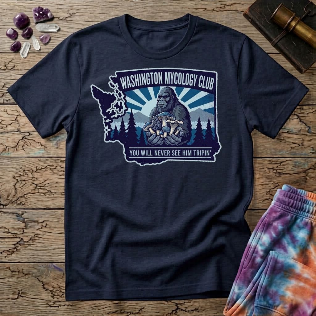 Printify T-Shirt Washington Mycology Club Mushroom T-Shirt Mushroom Magic Mushroom T-Shirt